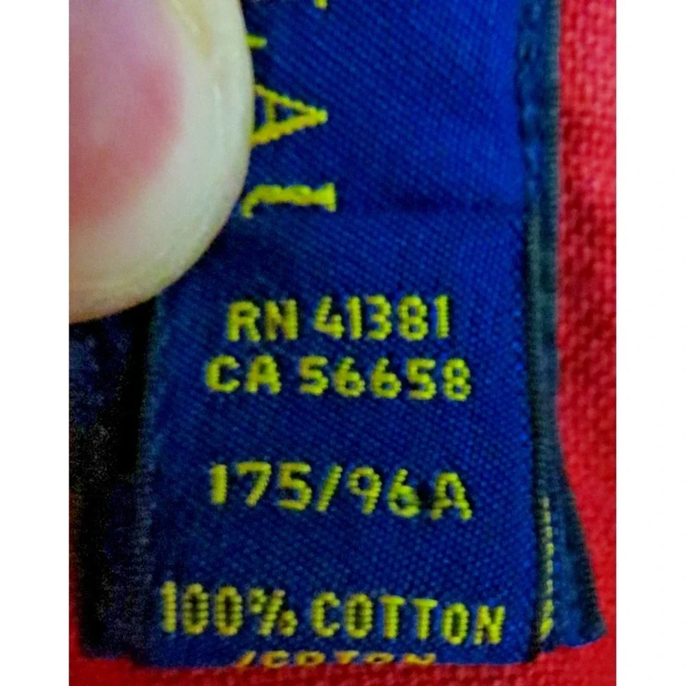 Polo Ralph Lauren Shirt Men L Red Cotton Short Sleeve Button Down Pony Custom